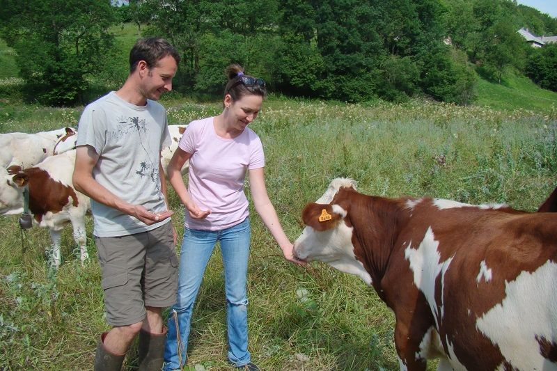 Hilary et Nicolas Depeyre à la ferme Glaces & Cows